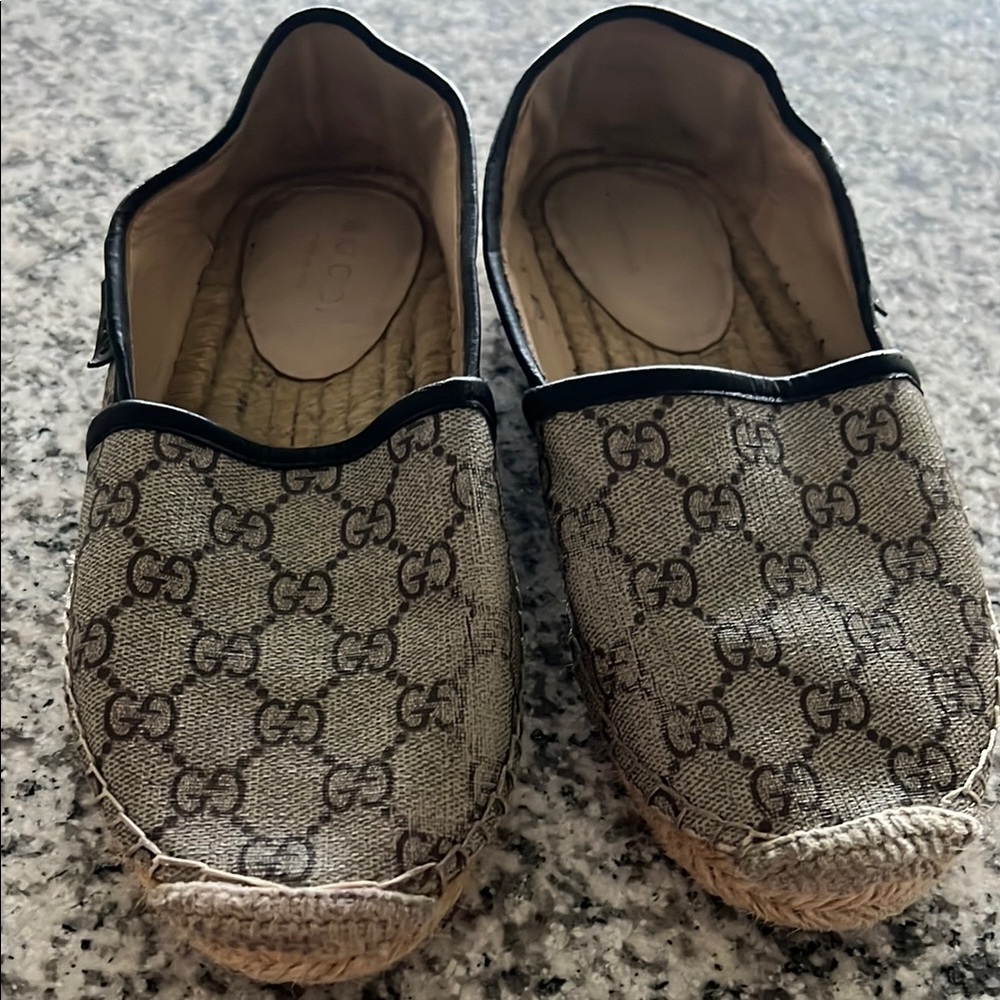 Gucci Cream Espadrilles Luxurious Designer Shoes